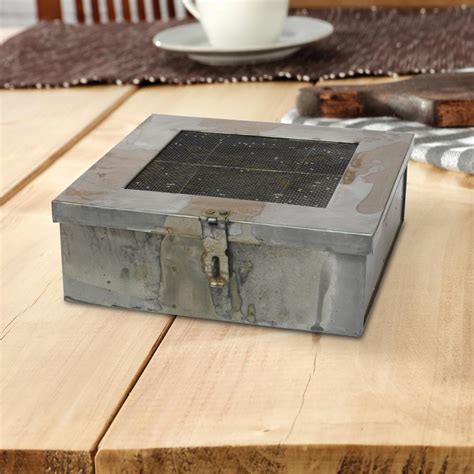 galvanized metal box with lid 4 x 8|metal box with lid 12x12x14.